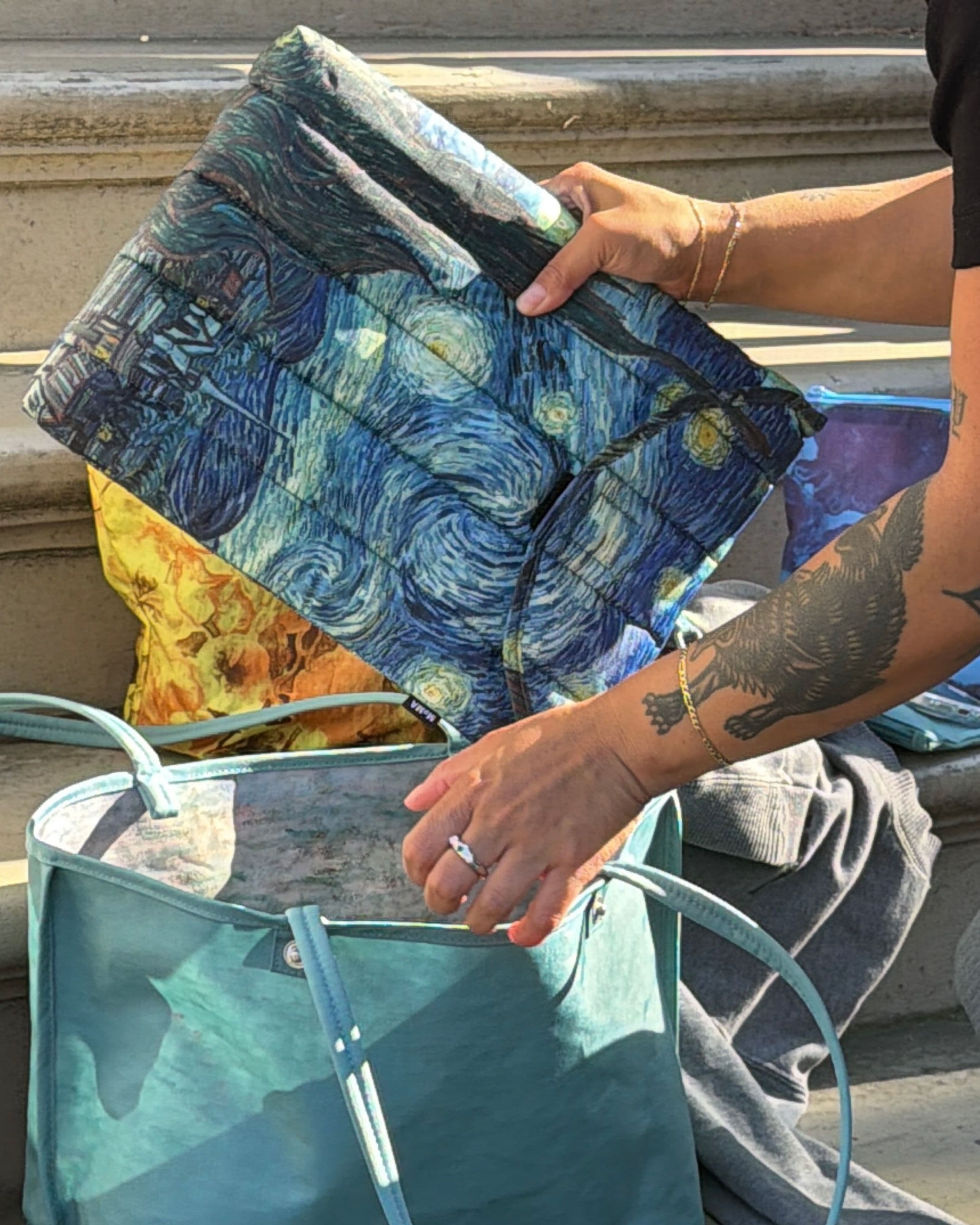 Puffy Laptop Sleeve 13"/14" in The Starry Night Vincent van Gogh
