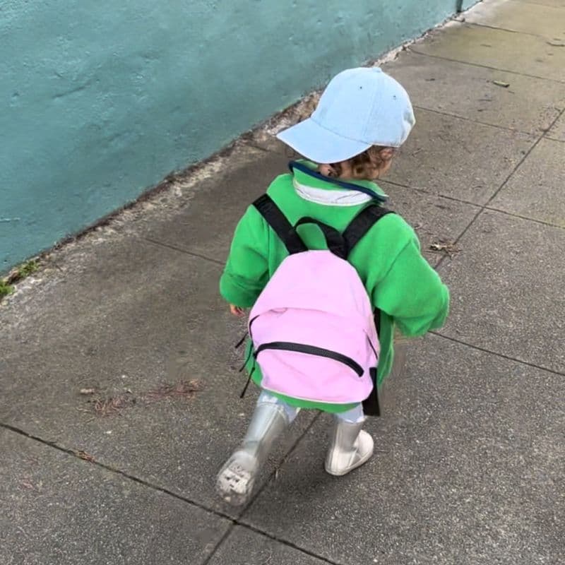 Mini Nylon Backpack in Peony